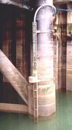 An exposed half-tide bubbler